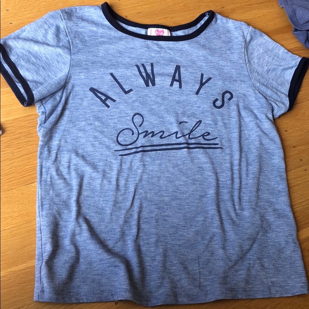 H.I.P girls “Always Smile” cotton tee